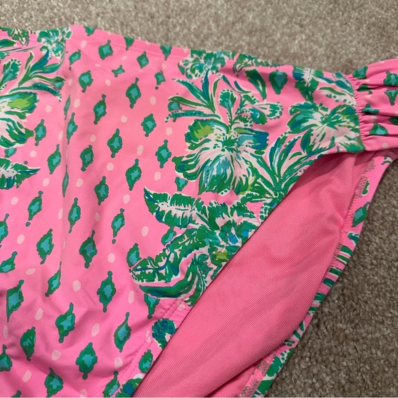 HIGH WAISTED CLANCY BIKINI BOTTOM - PINK SHANDY OH DIAMOND GIRL ENGINEERED - Picture 8 of 8